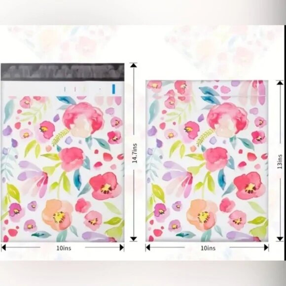 Other - Flower Print Polymailers (20) 10x13